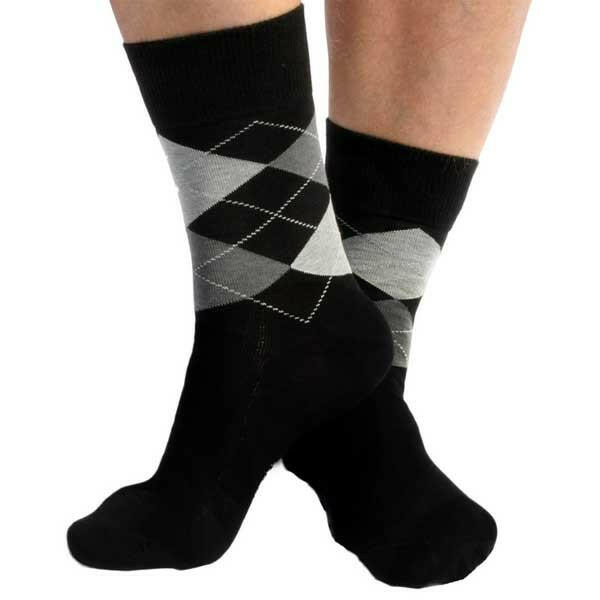 SeaCell™ Socken Karo Schwarz 3er Pack