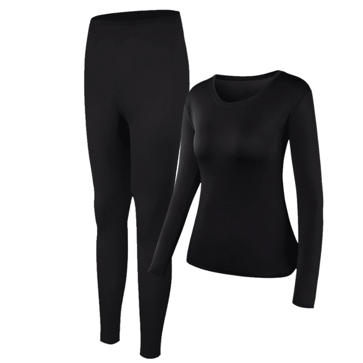 Damen Merino Funktionswäsche SET, Schwarz