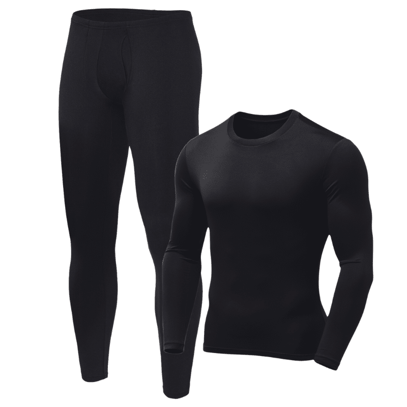 Herren Merino Funktionswäsche SET, Schwarz