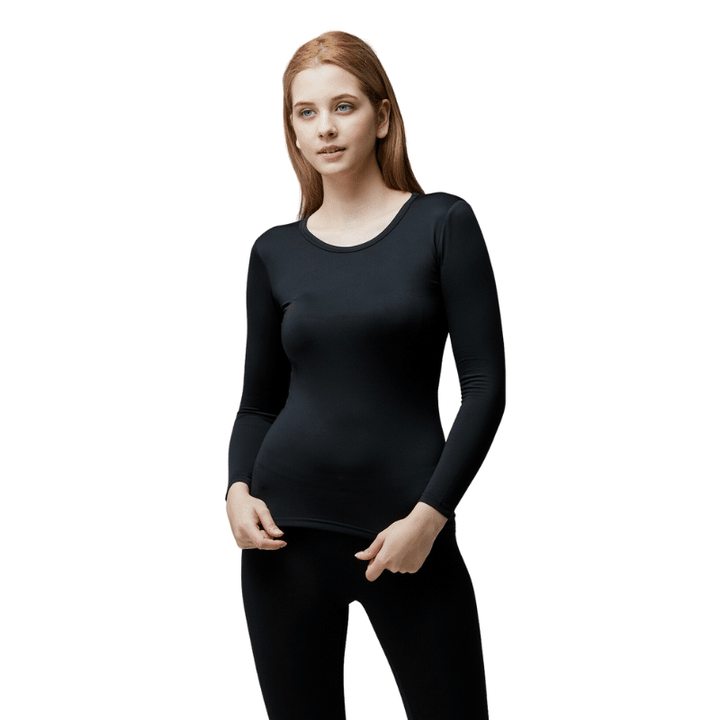 Damen Merino Funktionswäsche SET, Schwarz