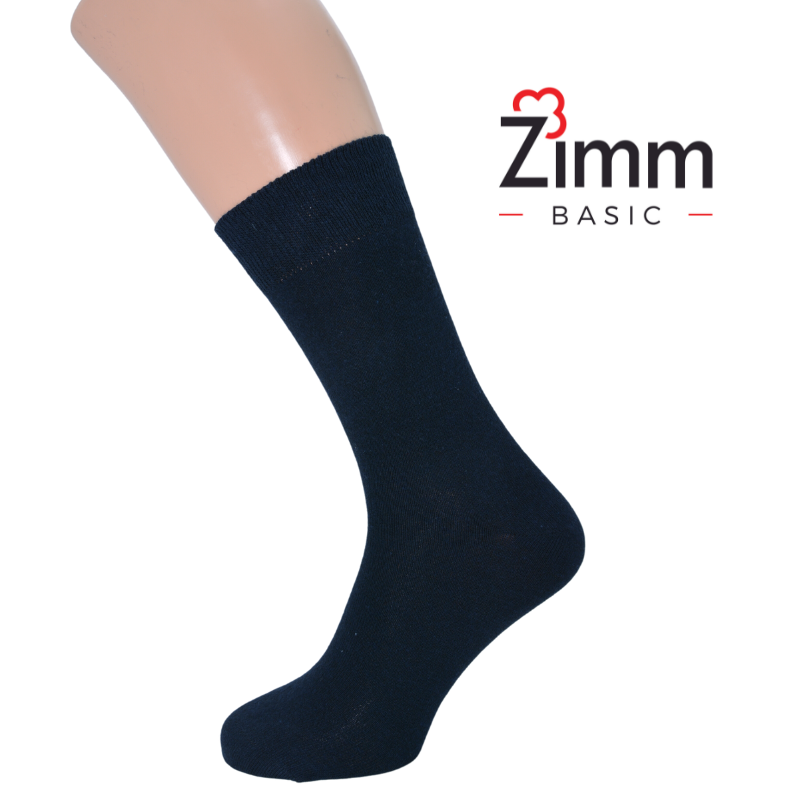 Zimm Basic Uni Socken Lycra glatt 3er