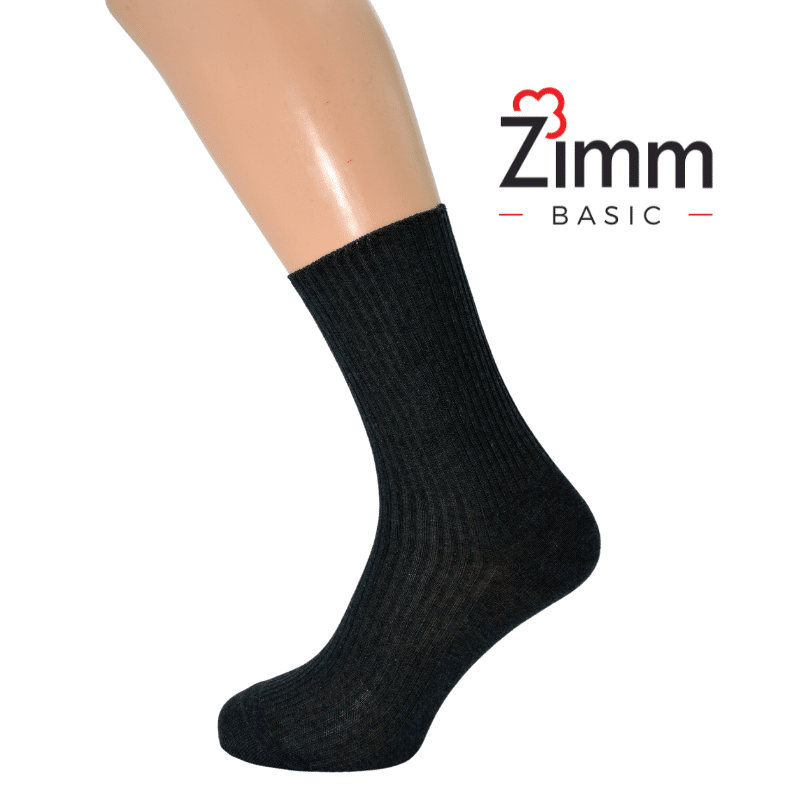 Zimm Basic Unisex Socken ohne Gummi 2er Pack