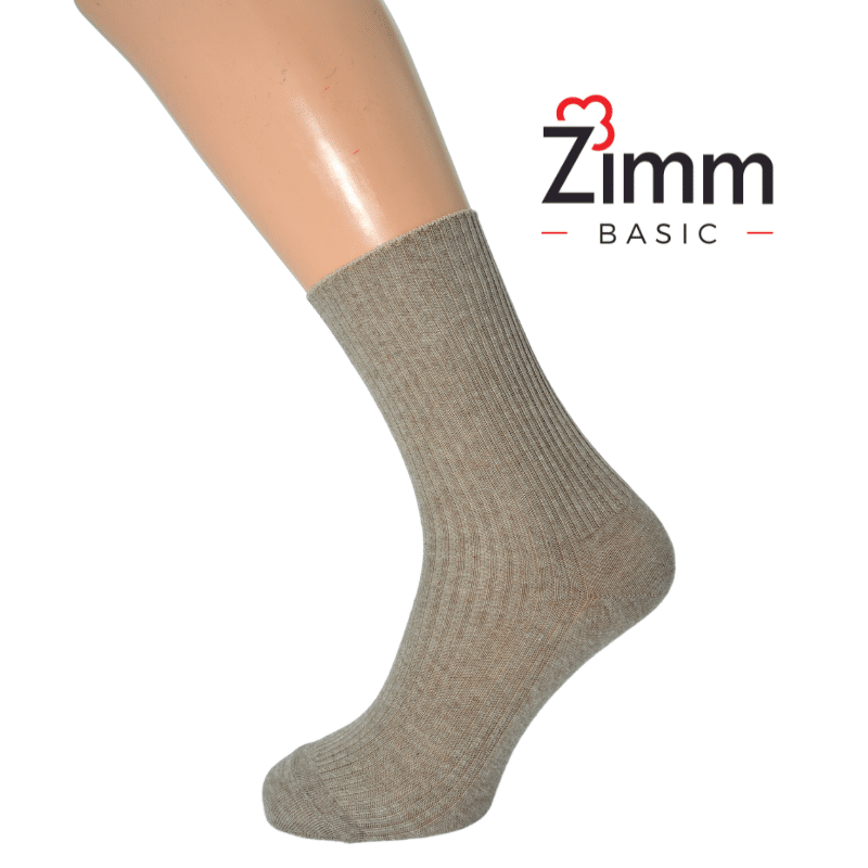 Zimm Basic Unisex Socken ohne Gummi 2er Pack