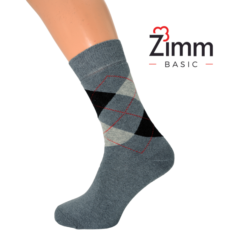 Zimm Basic Herren Socken Thermo Karo 3er