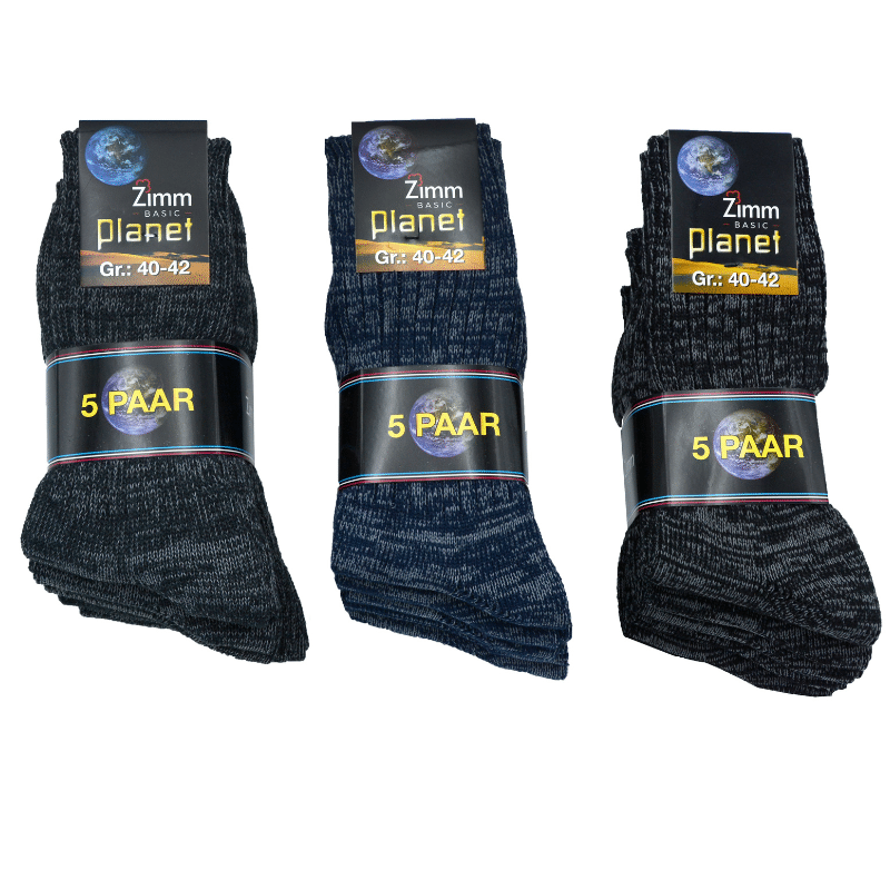 Zimm Basic Unisex Socken Planet Jeans 5er Pack