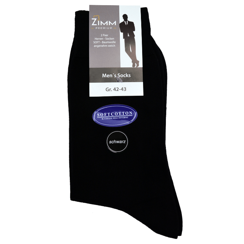 Zimm Basic Herren Socken Cotton Soft 2er Pack