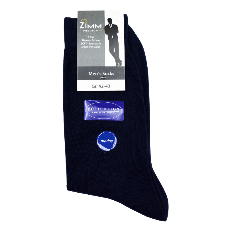 Zimm Basic Herren Socken Cotton Soft 2er Pack