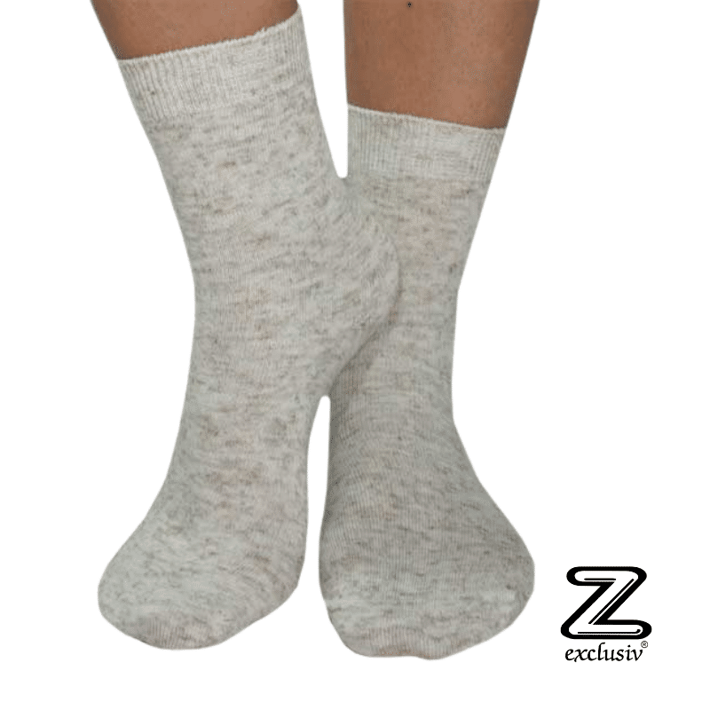 Herren Leinen Bikersocken 3er Pack – Mit Anti-Rutsch-Rippe, Handgekettelt Ohne Naht, Schweißregulierend, Made In Europe