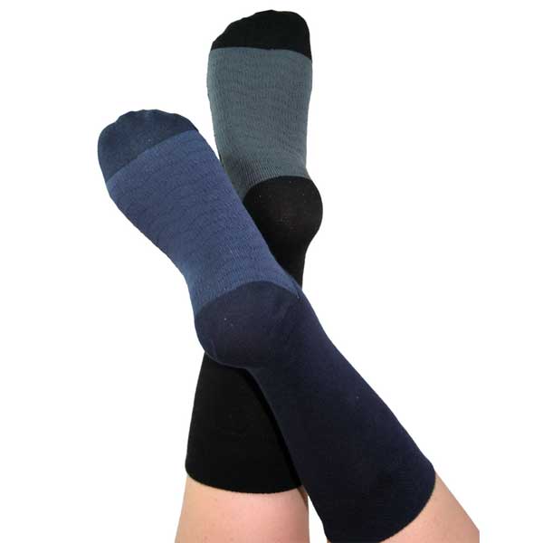 Wellness Massage Socken Baumwolle Schwarz 4er Pack